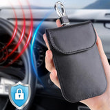 Techsuit Rfid Anti-Theft (AF2), pentru Cards & Keys, PU Leather, EMF Blocker, Negru
