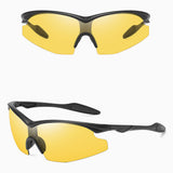 Techsuit Bike Glasses (1806), pentru Cycling and Sport Outdoor Activities, cu UV Protection, Unisex, Black / Galben