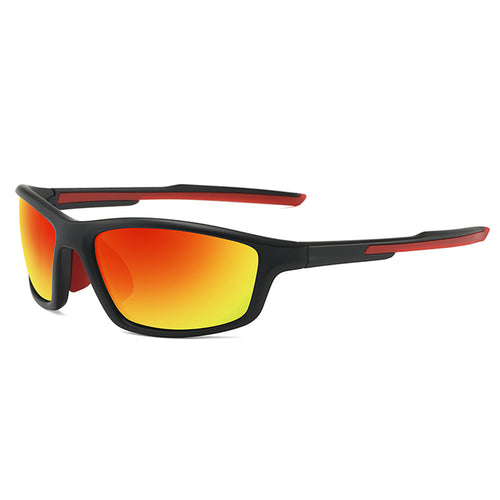 Techsuit Bike Glasses (3047), pentru Cycling and Sport Outdoor Activities, cu UV Protection, Unisex, Portocaliu