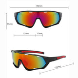 Techsuit Bike Glasses (9330), pentru Cycling, Sport Outdoor Activities, PC Frame and Lens, Unisex, Black / Albastru