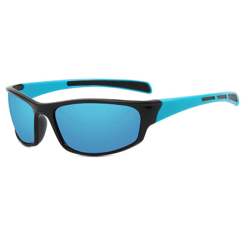 Techsuit Bike Glasses (9937), pentru Cycling, Sport Outdoor Activities, PC, Rectangular Shape, Unisex, Black / Albastru