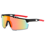 Techsuit Bike Glasses (9963), pentru Cycling, Sport Outdoor Activities, cu PC Frame and Lens, Unisex, Black / Portocaliu