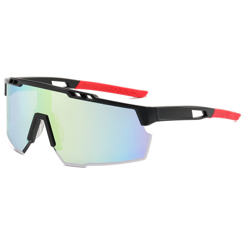 Techsuit Bike Glasses (9963), pentru Cycling, Sport Outdoor Activities, cu PC Frame and Lens, Unisex, Black / Light Albastru