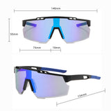 Techsuit Bike Glasses (9963), pentru Cycling, Sport Outdoor Activities, cu PC Frame and Lens, Unisex, Black / Light Albastru