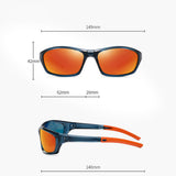 Techsuit Bike Glasses (24101), pentru Cycling and Sport Outdoor Activities, Polarized, Unisex, Negru