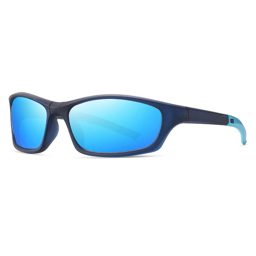 Techsuit Bike Glasses (24101), pentru Cycling and Sport Outdoor Activities, Polarized, Unisex, Blue / Light Albastru