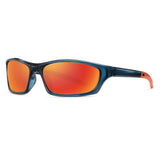 Techsuit Bike Glasses (24101), pentru Cycling and Sport Outdoor Activities, Polarized, Unisex, Black / Portocaliu