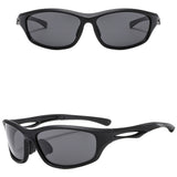 Techsuit Bike Glasses (9309), pentru Cycling and Sport Outdoor Activities, Polarized, PC Frame, Unisex, Black / Albastru