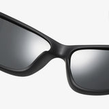 Techsuit Bike Glasses (201910), pentru Cycling and Sport Outdoor Activities, Polarized, Rectangular, Unisex, Albastru