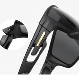 Techsuit Bike Glasses (201910), pentru Cycling and Sport Outdoor Activities, Polarized, Rectangular, Unisex, Albastru