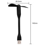 Techsuit Mini USB Fan (TUF1), portabil, Flexible, Bendable, 5V, Alb
