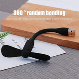 Techsuit Mini USB Fan (TUF1), portabil, Flexible, Bendable, 5V, Alb
