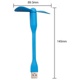 Techsuit Mini USB Fan (TUF1), portabil, Flexible, Bendable, 5V, Alb