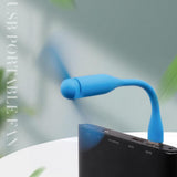 Techsuit Mini USB Fan (TUF1), portabil, Flexible, Bendable, 5V, Alb