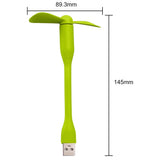 Techsuit Mini USB Fan (TUF1), portabil, Flexible, Bendable, 5V, Alb