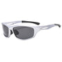 Techsuit Bike Glasses (9309), pentru Cycling and Sport Outdoor Activities, Polarized, PC Frame, Unisex, Silver / Gri