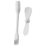 Techsuit Mini USB Fan (TUF1), portabil, Flexible, Bendable, 5V, Alb