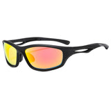 Techsuit Bike Glasses (9309), pentru Cycling and Sport Outdoor Activities, Polarized, PC Frame, Unisex, Black / Albastru