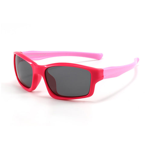 Ochelari de soare Techsuit Kids Polarized Sunglasses (8202-C30), polarizati, UV400, roz;rosu
