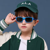 Ochelari de soare Techsuit Kids Polarized Sunglasses (8202-C21), polarizati, UV400, roz;bleumarin