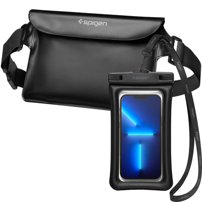 Spigen Waterproof Waist Bag A621 (AMP04533), cu Impervious Phone Case, IPX8, Negru