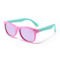 Ochelari de soare Techsuit Kids Polarized Sunglasses (D802), polarizati, UV400, roz;verde