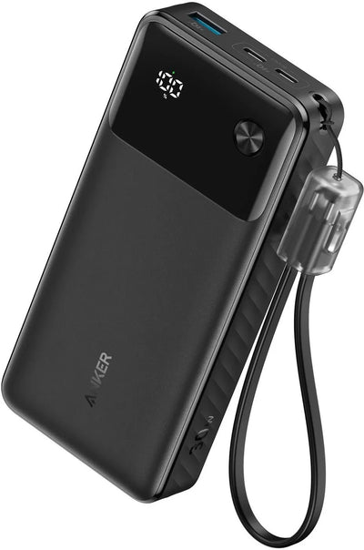 Acumulator Extern Anker Powercore, 20000mAh, 30W, Cablu USB-C