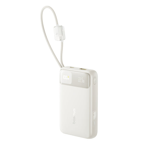 Acumulator Extern Baseus Enerfill FC11 Digital Display, 20000mAh, 22.5W, Cablu USB-C si Lightning Incorporat