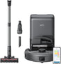 Aspirator Robot Eufy E20, 8.000Pa, Statie Auto-Golire, Filtru 5 Nivele, Negru