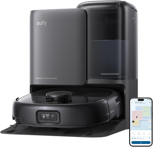 Aspirator Robot Eufy E25 Omni, 20.000 Pa, Mop, Statie All-In-One, Negru
