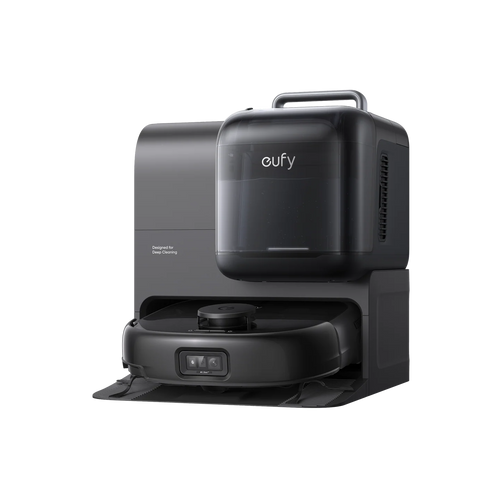 Aspirator Robot Eufy Omni E28, 20.000 Pa, Mop cu Rola, Statie Spalare Automata, Negru