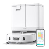 Aspirator Robot Eufy X10 Pro Omni, 8000 Pa, Mopmaster 2.0, Recipient 2.5L, Rezervor 3L, 173 Min, Alb