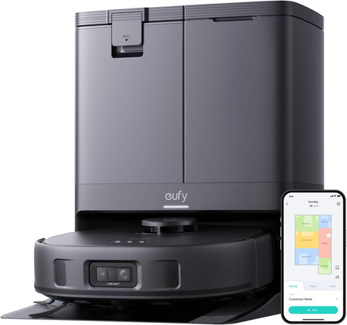 Aspirator Robot Eufy X10 Pro Omni, 8000 Pa, Mopmaster 2.0, Recipient 2.5L, Rezervor 3L, 173 Min, Alb