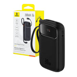 Baseus Baterie Externa 20000mAh, 30W + Cabluri Integrate 2C, Qpow 2 Negru - P10055009113-00