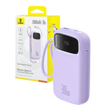 Baseus Baterie Externa 20000mAh, 30W + Cabluri Integrate 2C, Qpow 2 Albastru - P10055009313-00