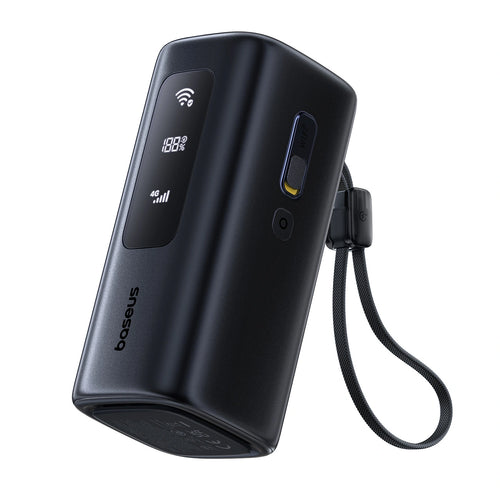 Baterie externa Baseus EnerGeek GX11 20.000 mAh, 67W, 2xUSB-C, 1xUSB-A, Functie hotspot Wi-Fi, Negru