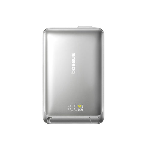 Baterie Externa Baseus Nomos Qi2 Magnetic, 10.000mAh, 45W, Cablu USB-C Inclus, Gri