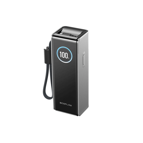 Baterie externa EcoFlow Rapid 25000mAh, 170W, cabluri incorporate de 100W, Gri