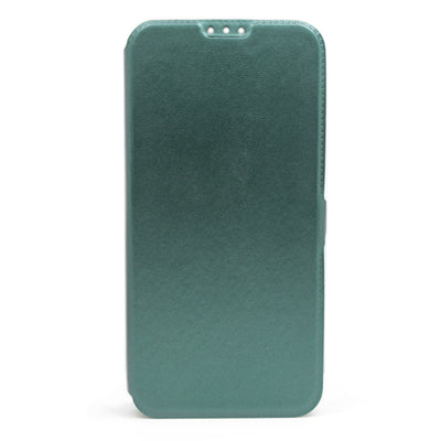 Husa tip carte OEM compatibila cu Nokia 1.3, MagSafe/Magnetic, piele, Verde