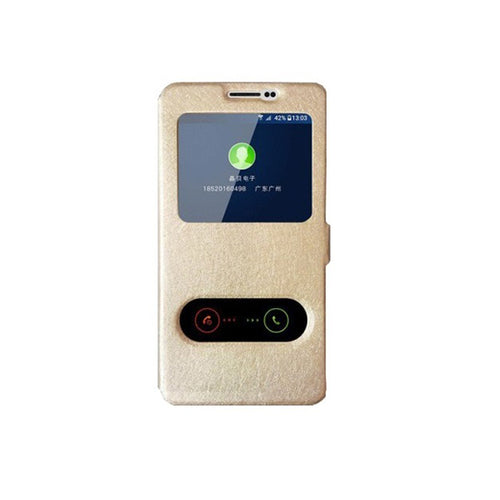 Husa tip carte OEM compatibila cu Huawei Nova, MagSafe/Magnetic, piele, Auriu
