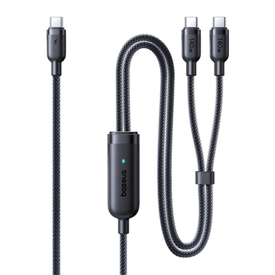 Cablu Baseus Flash 4 140W 2-in-1 Fast Charging USB-C, 1.5m, Negru