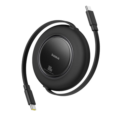 Cablu retractabil USB-C la USB-C Baseus Free2Pull, 100W, 2m, Negru