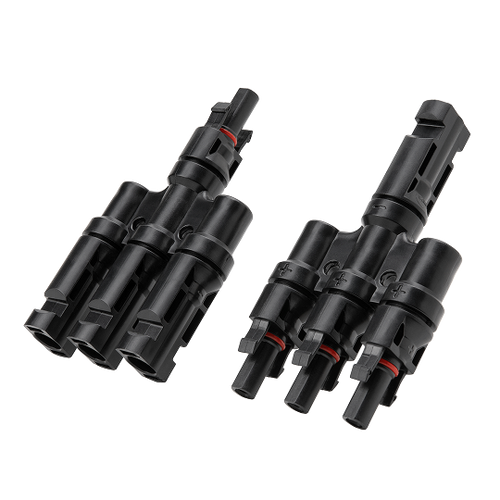 Cablu conector de incarcare solara Anker Solix MC4 cu 3 porturi, Negru