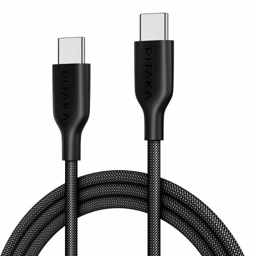Cablu Pitaka Flex Braided, USB-C-USB-C, 1.2 metri, Negru