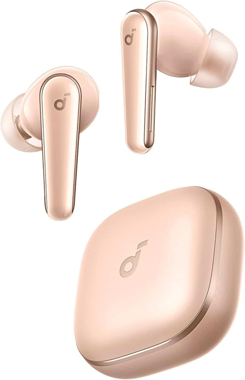 Căști True Wireless Anker Soundcore Liberty 5, Active Noise Cancelling, Autonomie 48 ore, IP55, Dolby Audio, Bluetooth 5.4, Roz