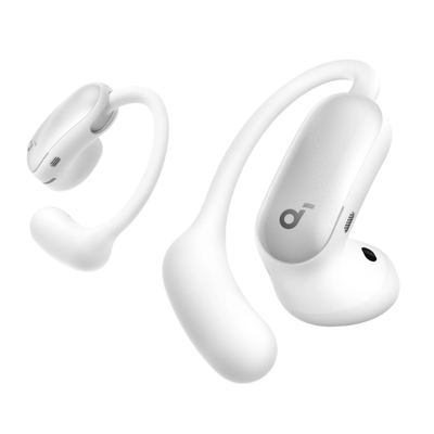 Căști wireless open-ear Anker Soundcore AeroFit 2 Pro, Active Noise Cancelling, LDAC, IP55, Bluetooth 6.1, 34 ore autonomie, Albe