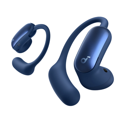 Căști wireless open-ear Anker Soundcore AeroFit 2 Pro, Active Noise Cancelling, LDAC, IP55, Bluetooth 6.1, 34 ore autonomie, Albastre