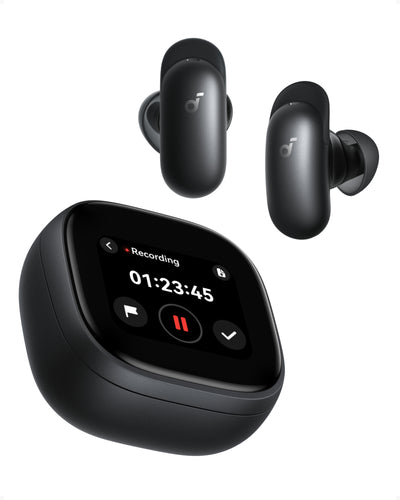 Căști wireless Anker Soundcore Liberty 5 Pro Max, AI Chip, Active Noise Cancelling, Bluetooth 6.1, IP55, 28 ore autonomie, Negre