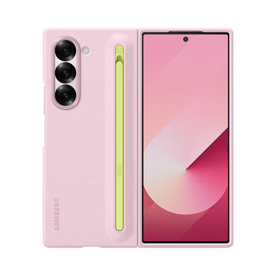 Husa Samsung compatibila cu Galaxy Z Fold 6, silicon, Roz