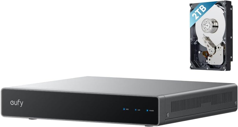 DVR Video Eufy retea S4, 8 canale, 2TB, AI, PoE